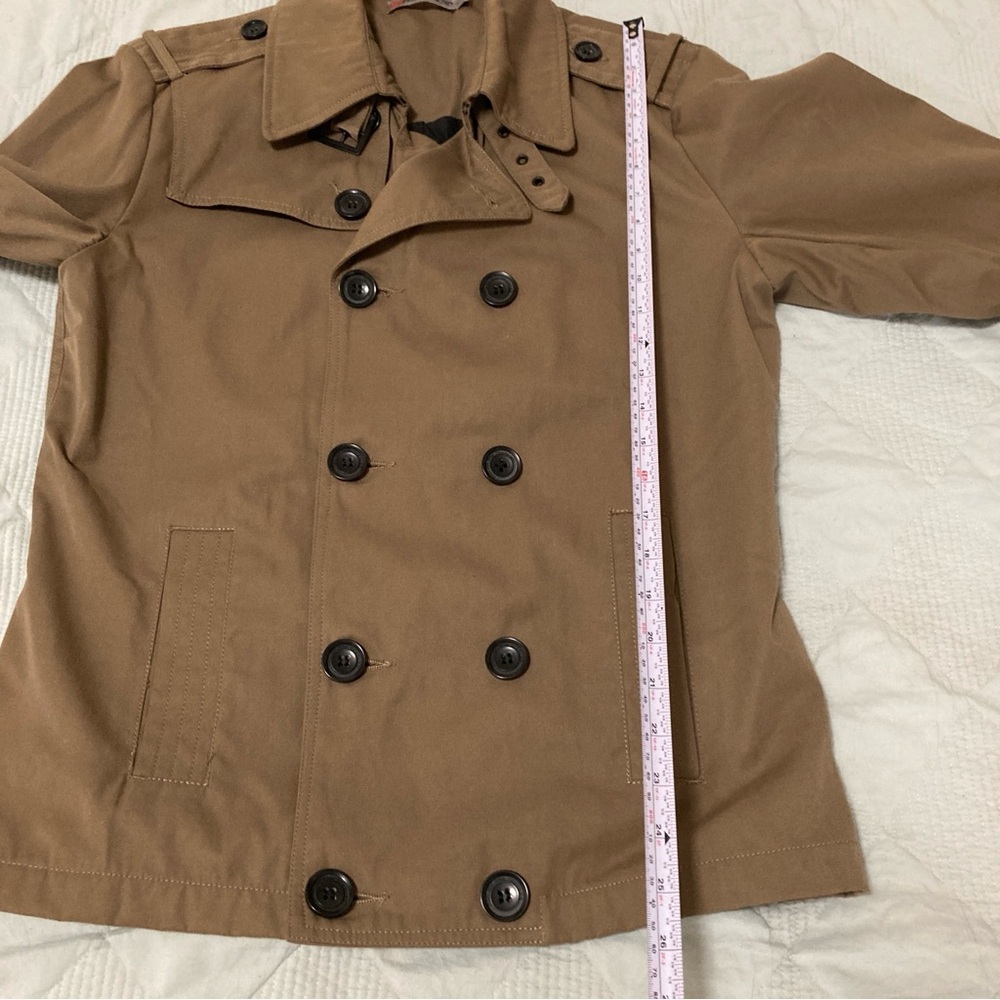 Projek Raw Jacket Coat Men’s Brown Size M Double Breasted Outdoor Winter Travel - Picture 13 of 15